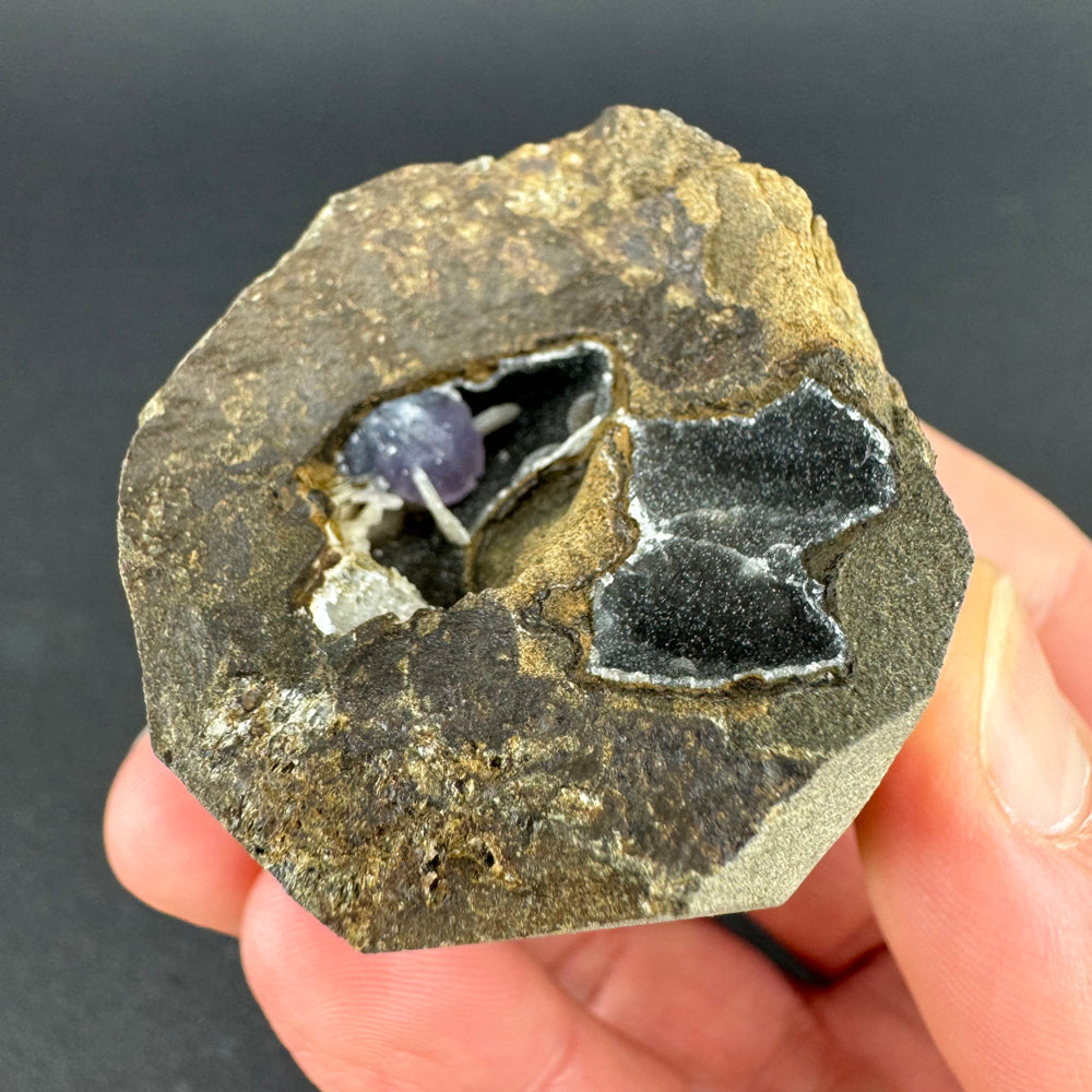 Amethyst with Baryte and Chalcedony