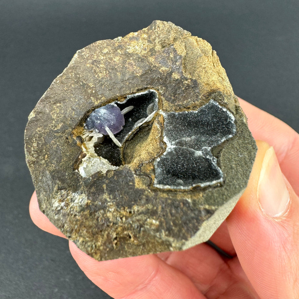 Amethyst with Baryte and Chalcedony