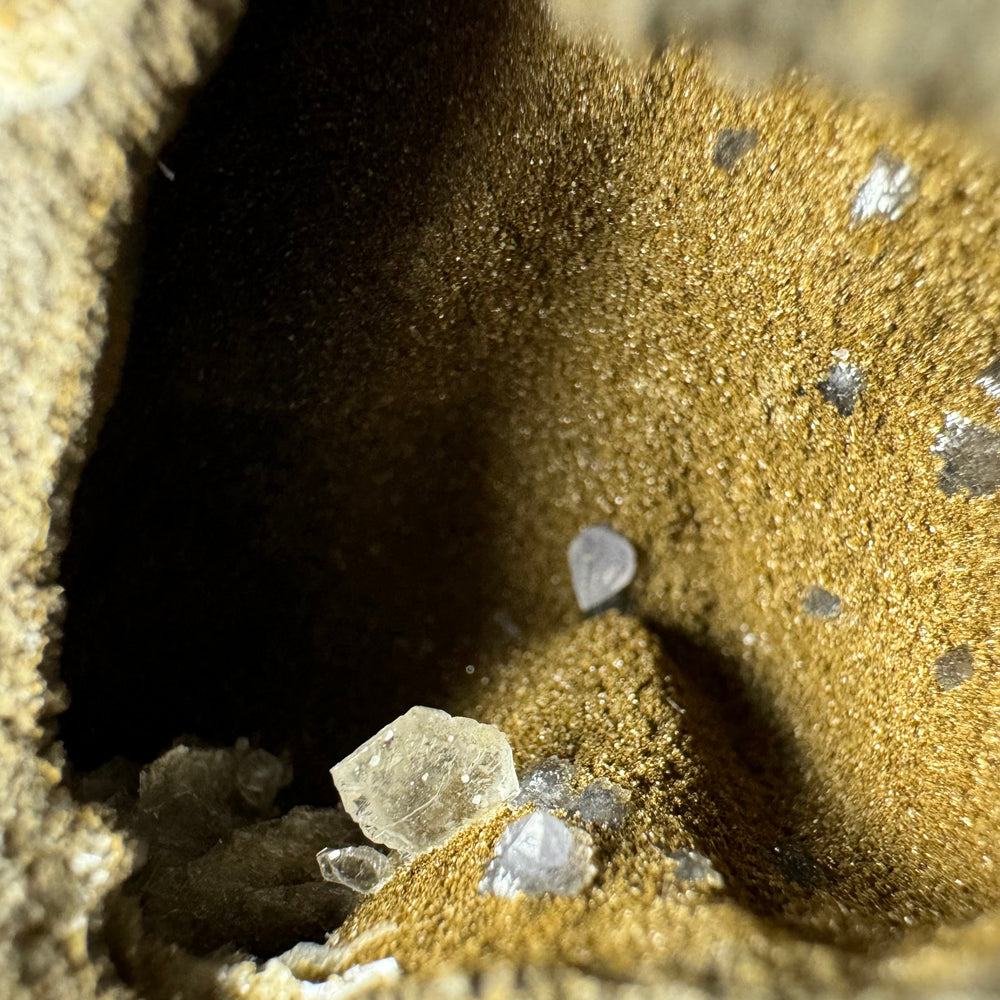 Amethyst with Calcite