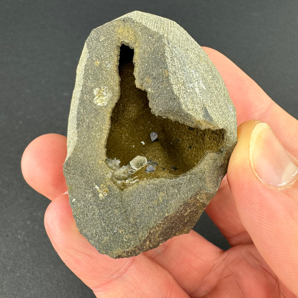 Amethyst with Calcite