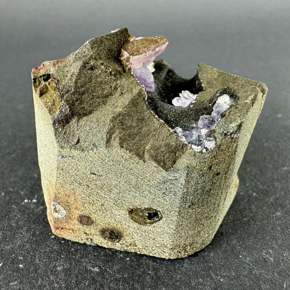 Amethyst with Calcite