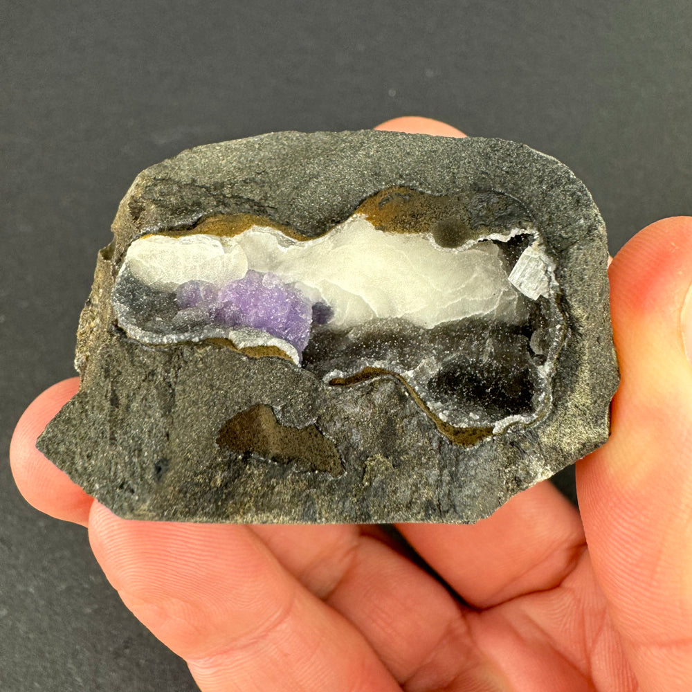 Amethyst with Calcite and Chalcedony