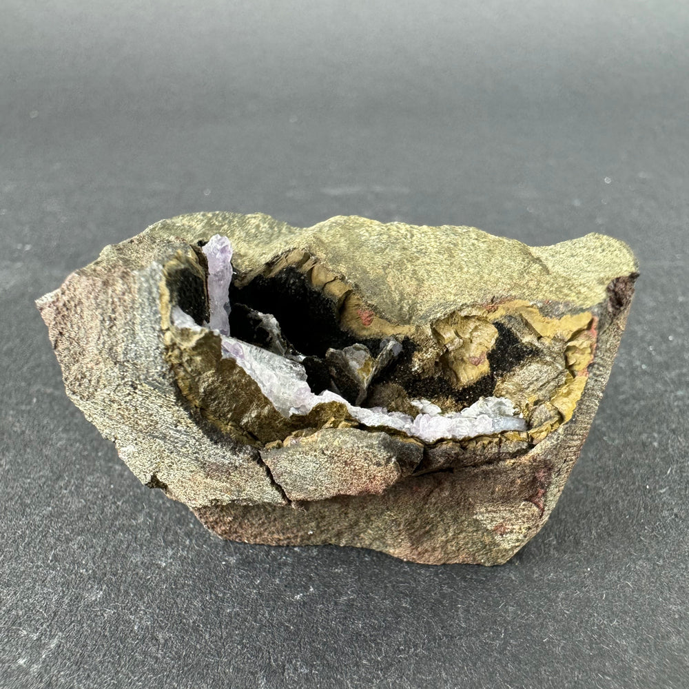 Amethyst with Calcite