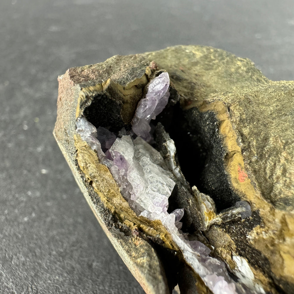 Amethyst with Calcite