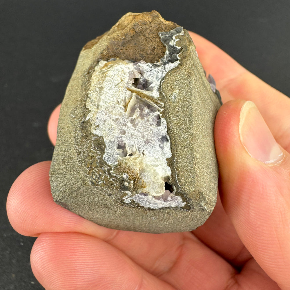 Amethyst with Calcite