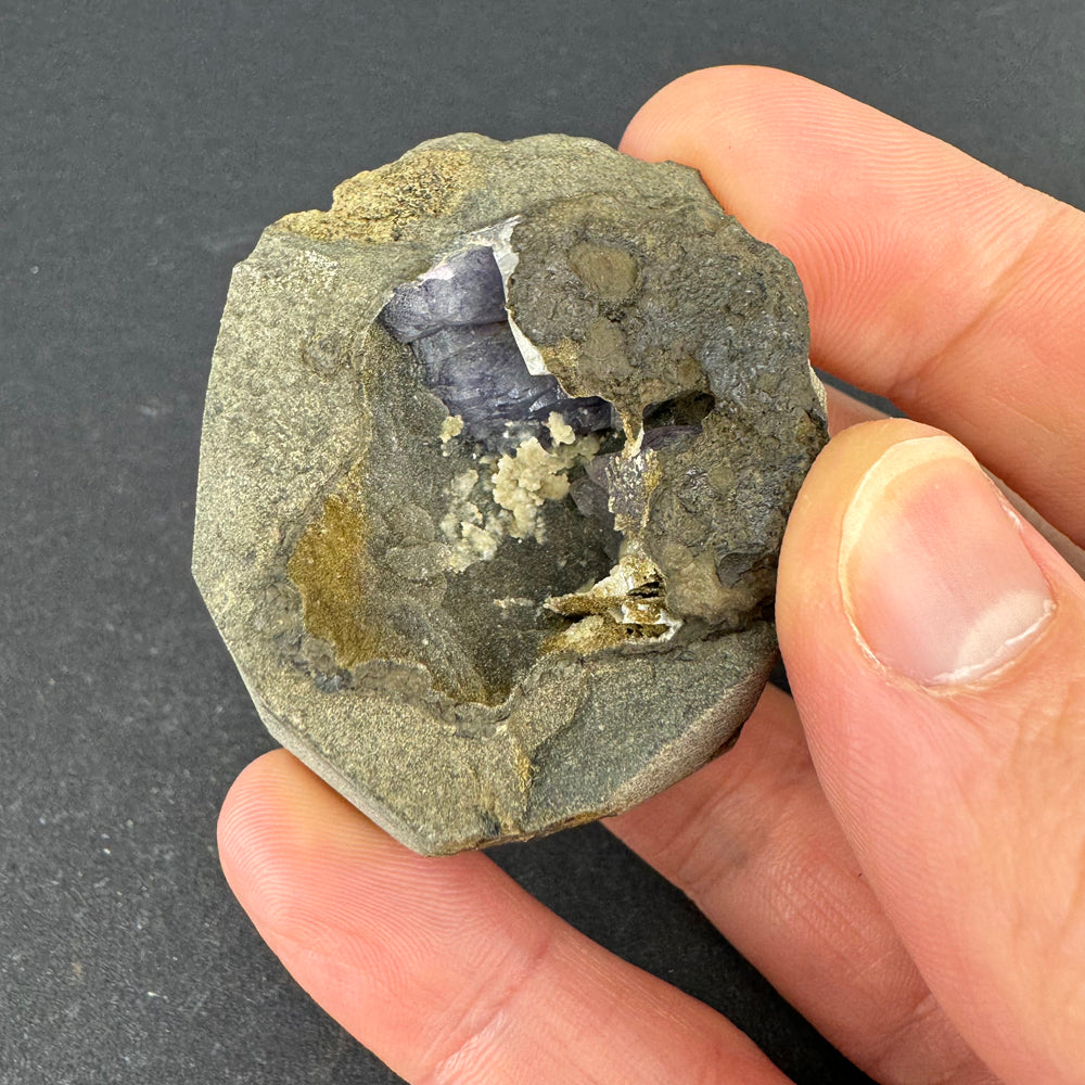 Amethyst with Baryte and Calcite