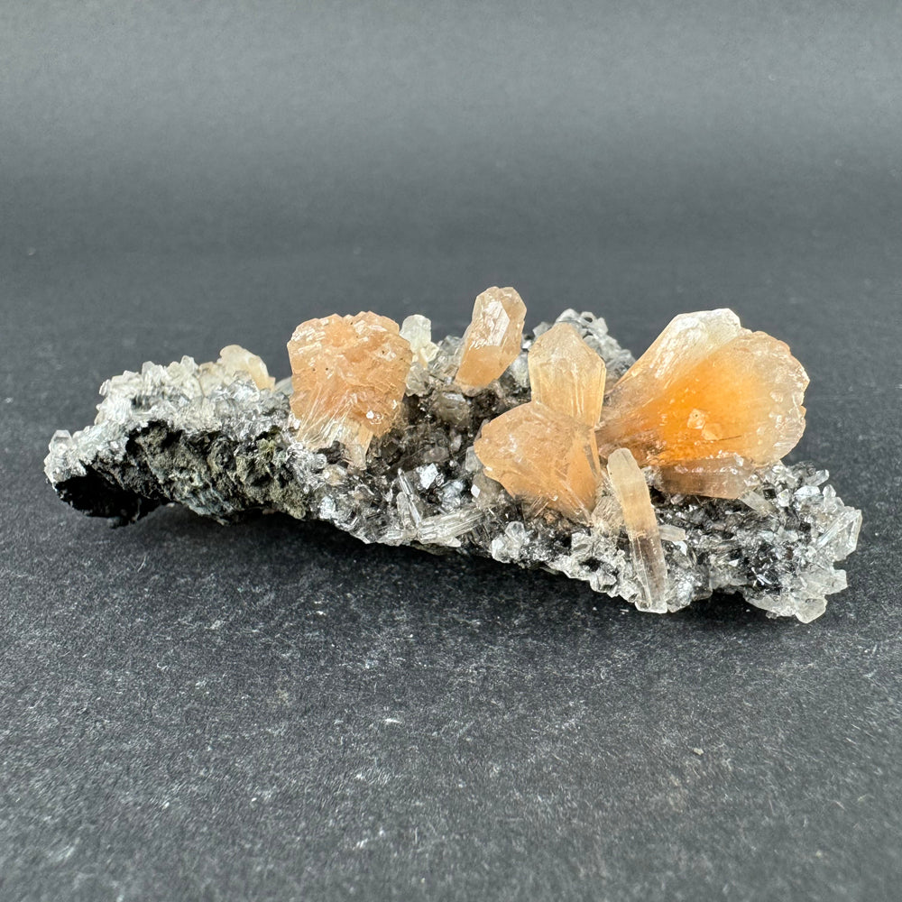 Black Chalcedony with Stilbite
