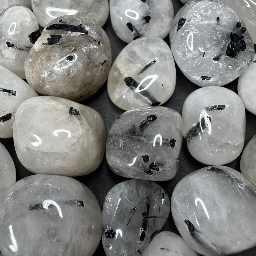 Tourmaline Quartz tumbled stone
