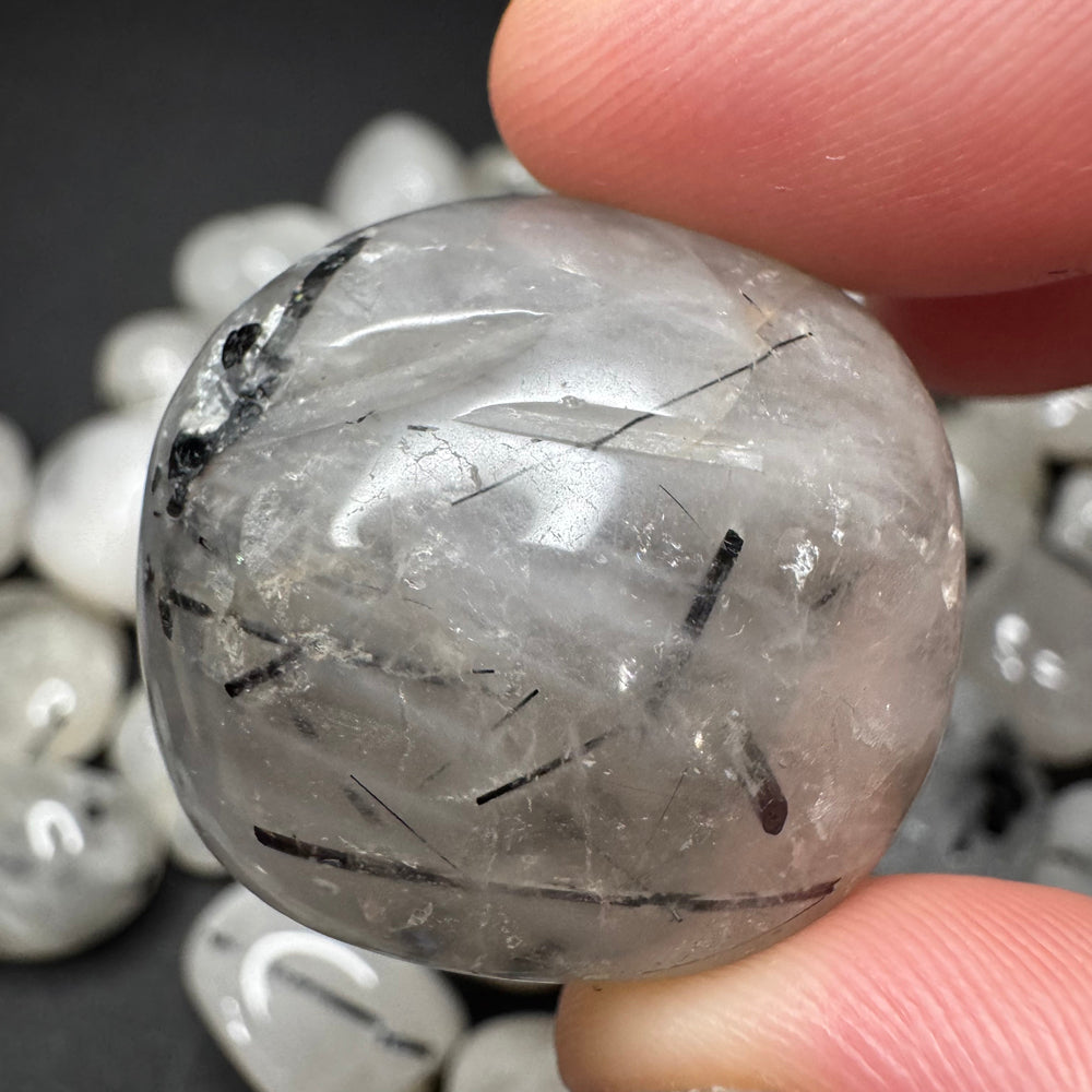 Tourmaline Quartz tumbled stone