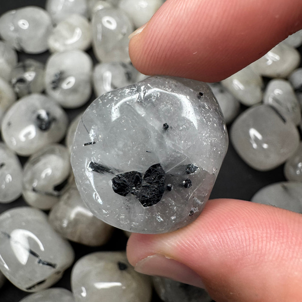 Tourmaline Quartz tumbled stone