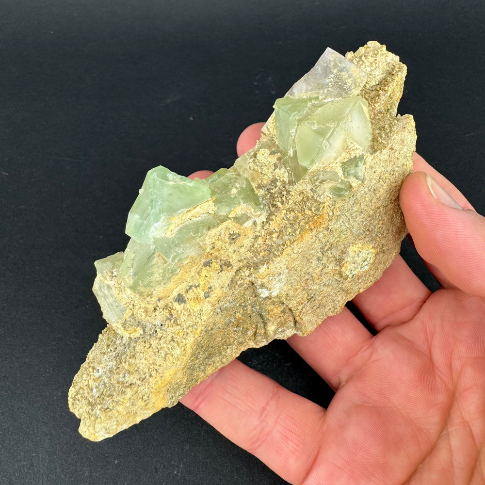 Green Fluorite with Purple Fluorite