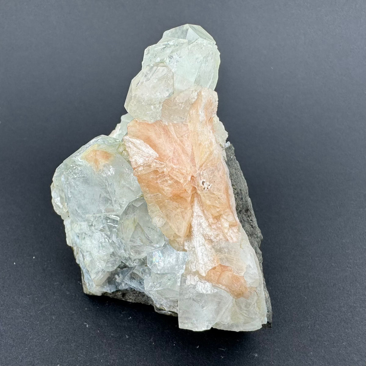 Apophyllite with Stilbite and Chalcedony