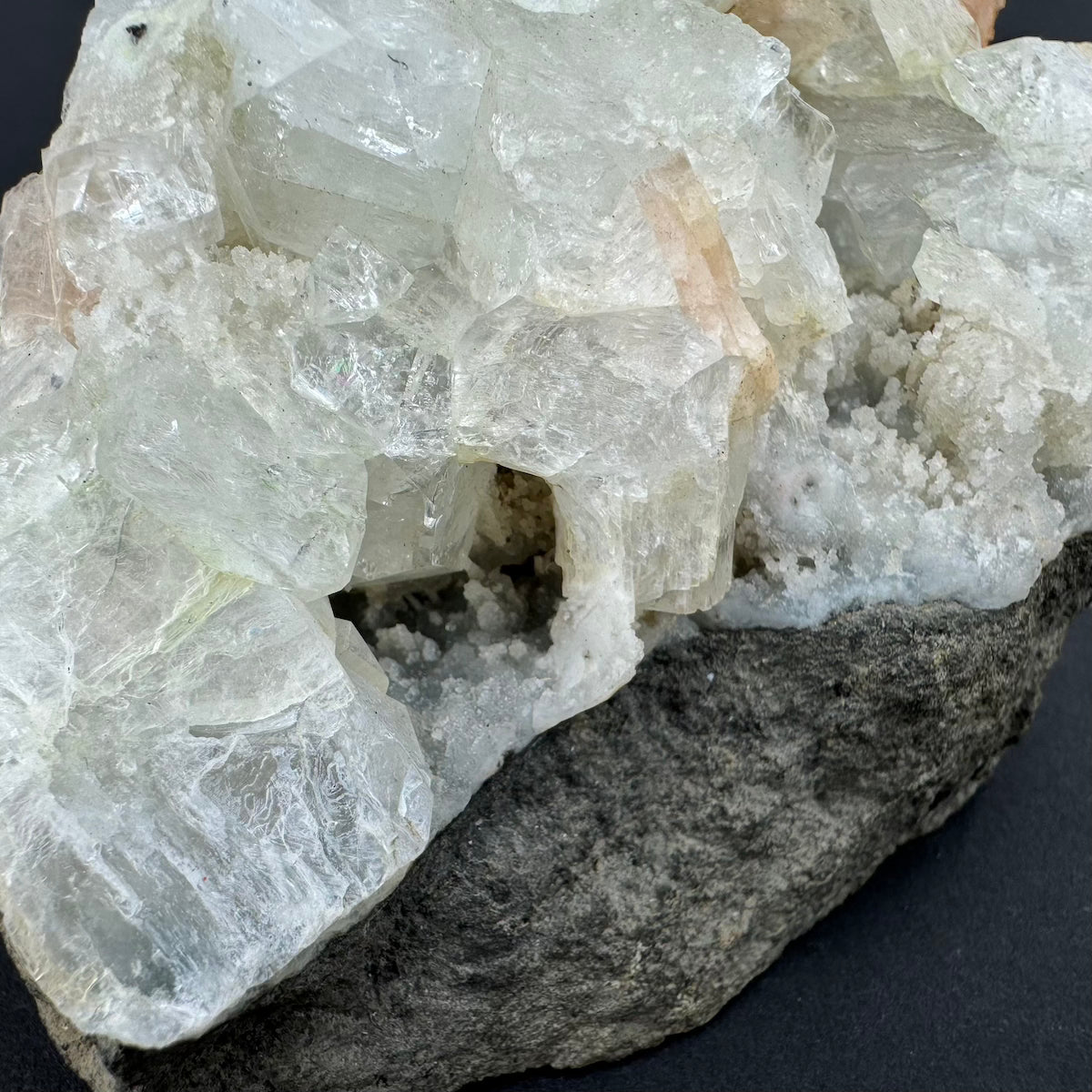 Apophyllite with Stilbite and Chalcedony