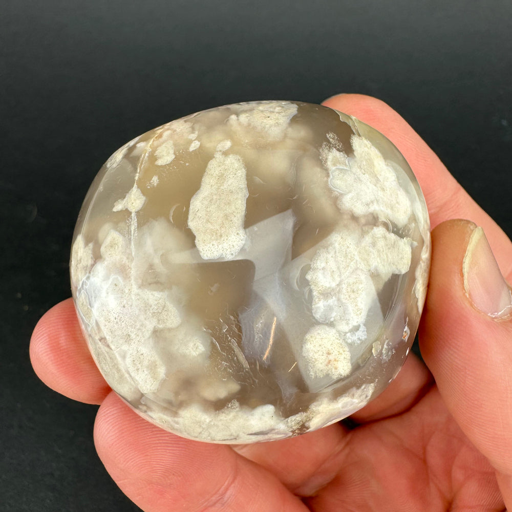 Flower Agate palm stone