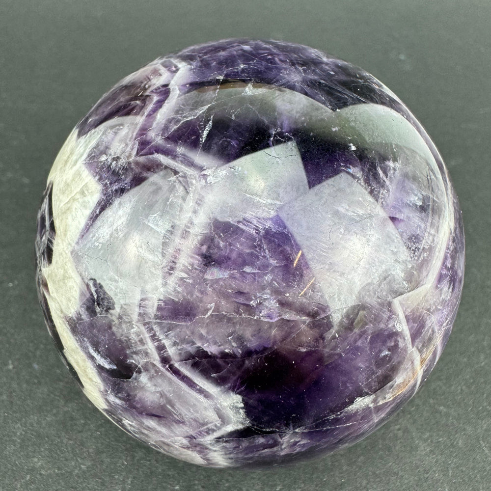 Chevron Amethyst sphere