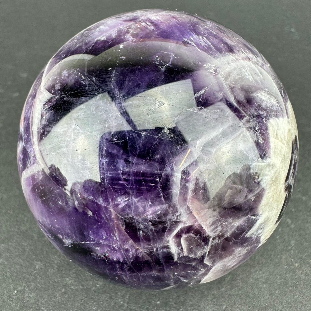 Chevron Amethyst sphere