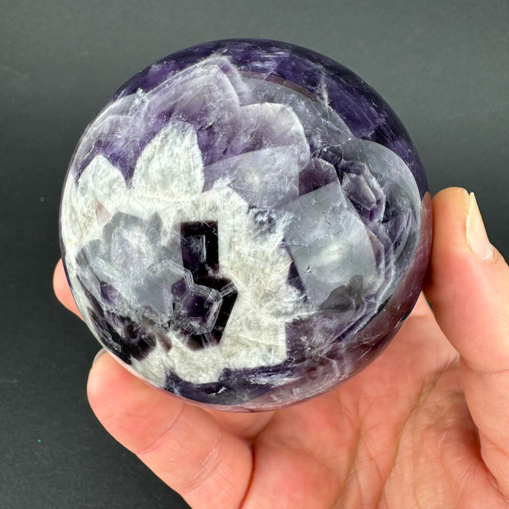 Chevron Amethyst sphere