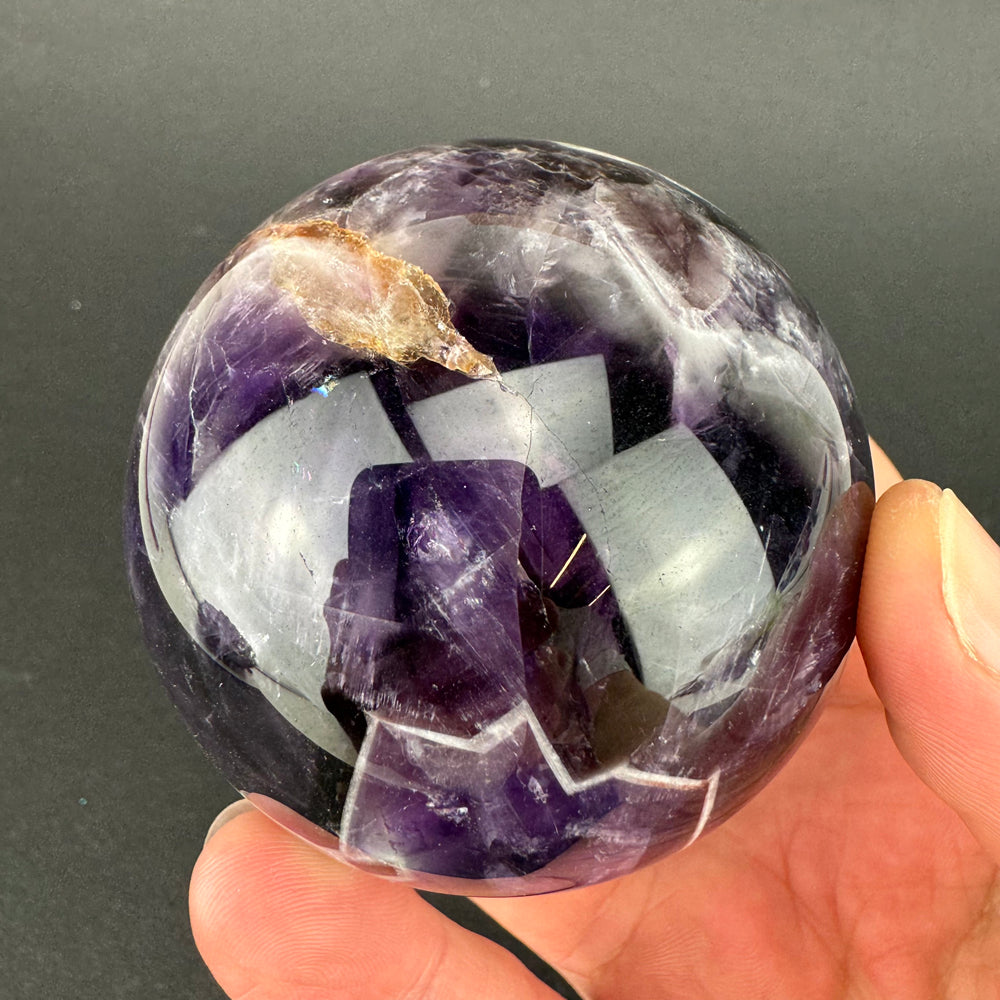 Chevron Amethyst sphere