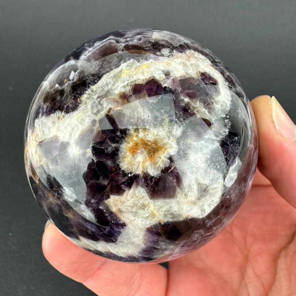 Chevron Amethyst sphere