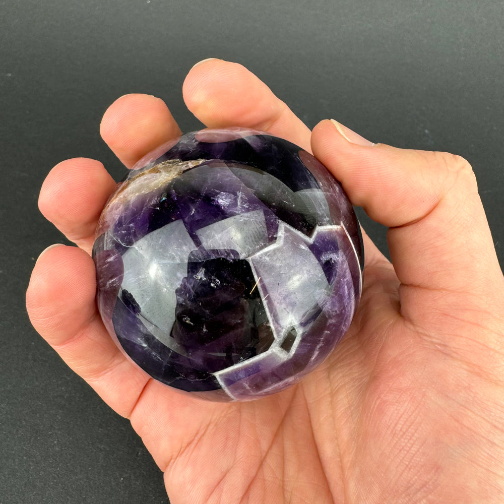 Chevron Amethyst sphere