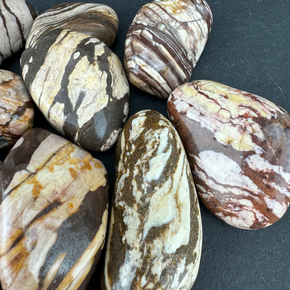Zebra Jasper tumbled stone