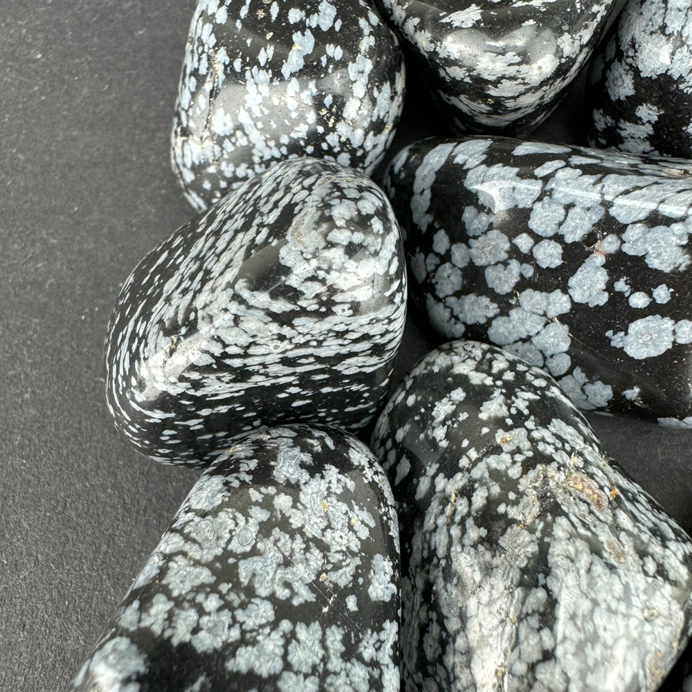 Snowflake Obsidian tumbled stone