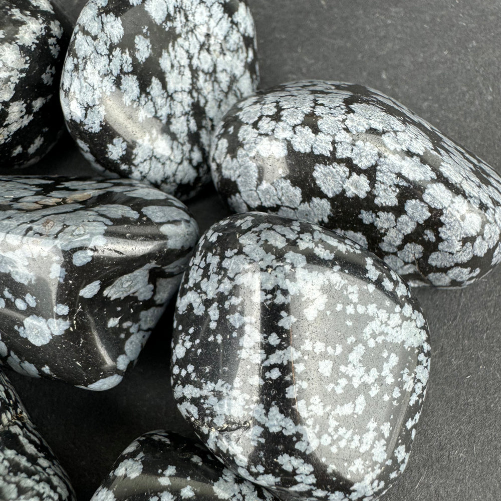 Snowflake Obsidian tumbled stone