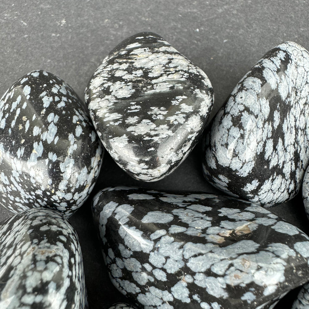 Snowflake Obsidian tumbled stone