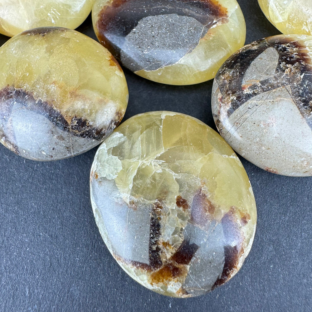 Septarian tumbled stone