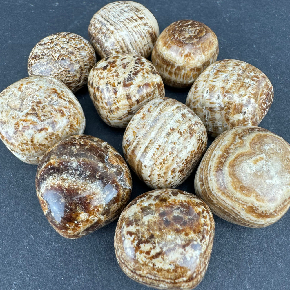 Aragonite tumbled stone