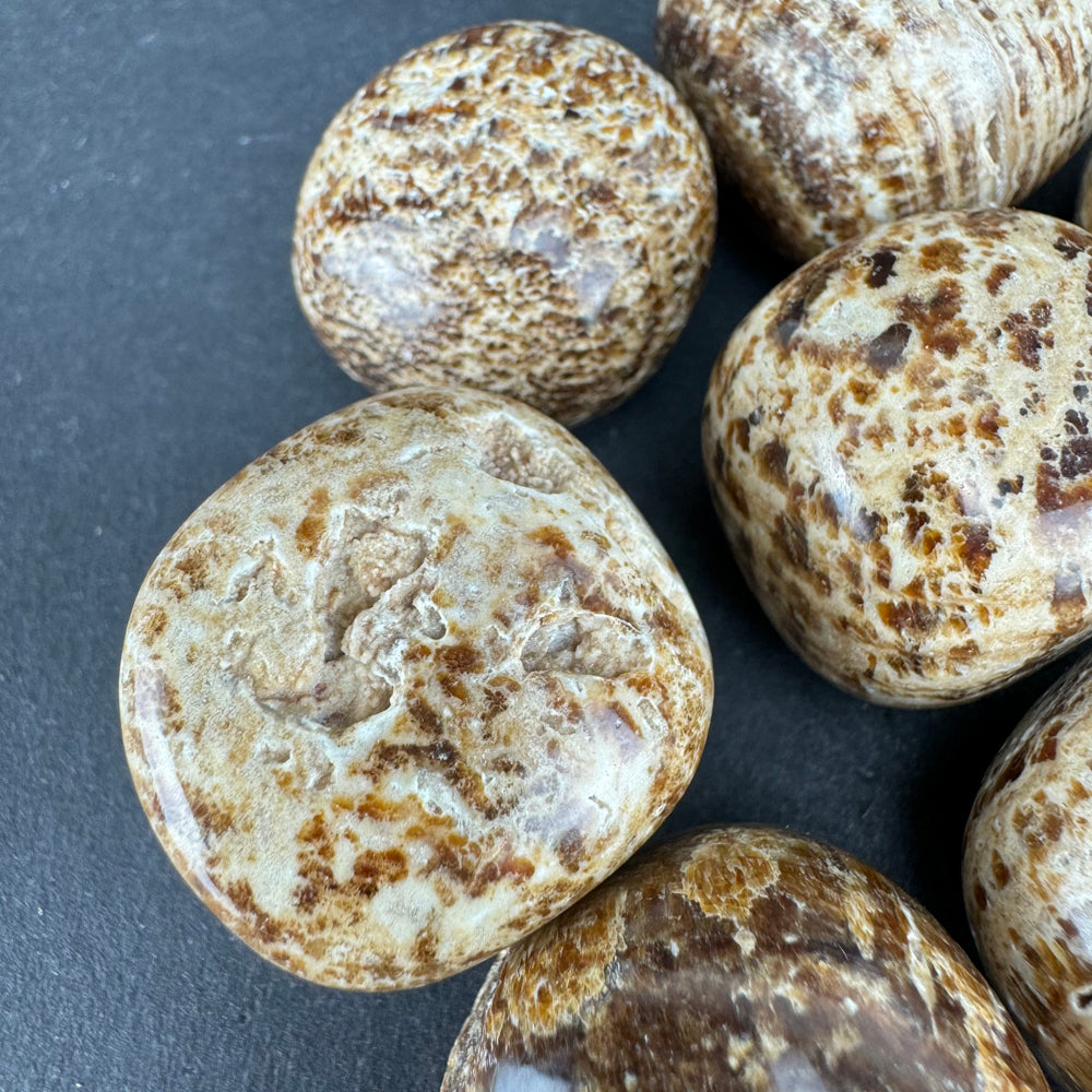 Aragonite tumbled stone