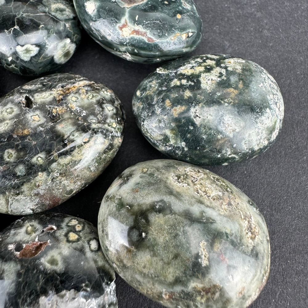 Green Ocean Jasper tumbled stone