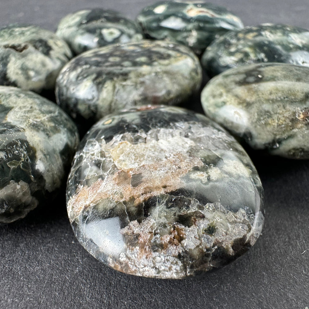 Green Ocean Jasper tumbled stone