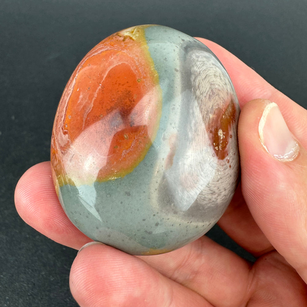 Polychrome Jasper palm stone