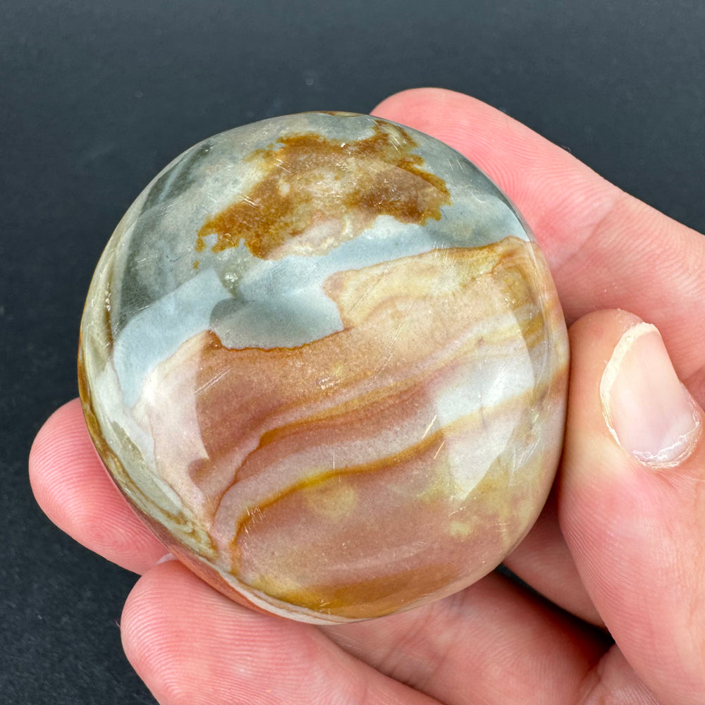Polychrome Jasper palm stone