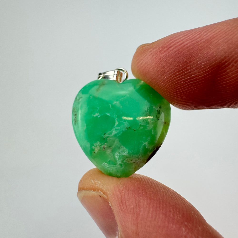 Chrysopraas kettinghanger hart