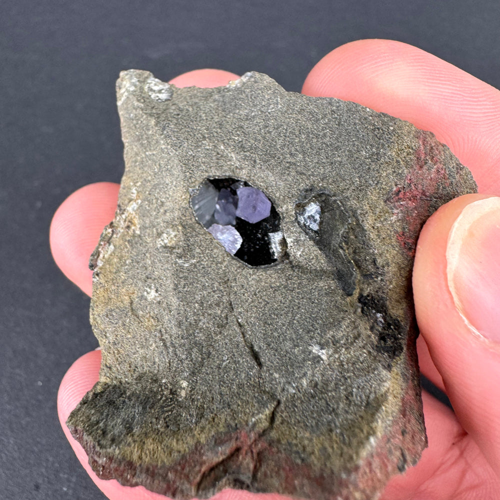 Amethyst with Baryte and Calcite