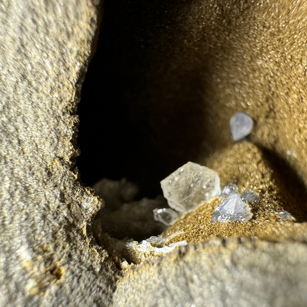 Amethyst with Calcite