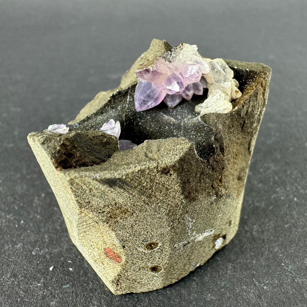 Amethyst with Calcite