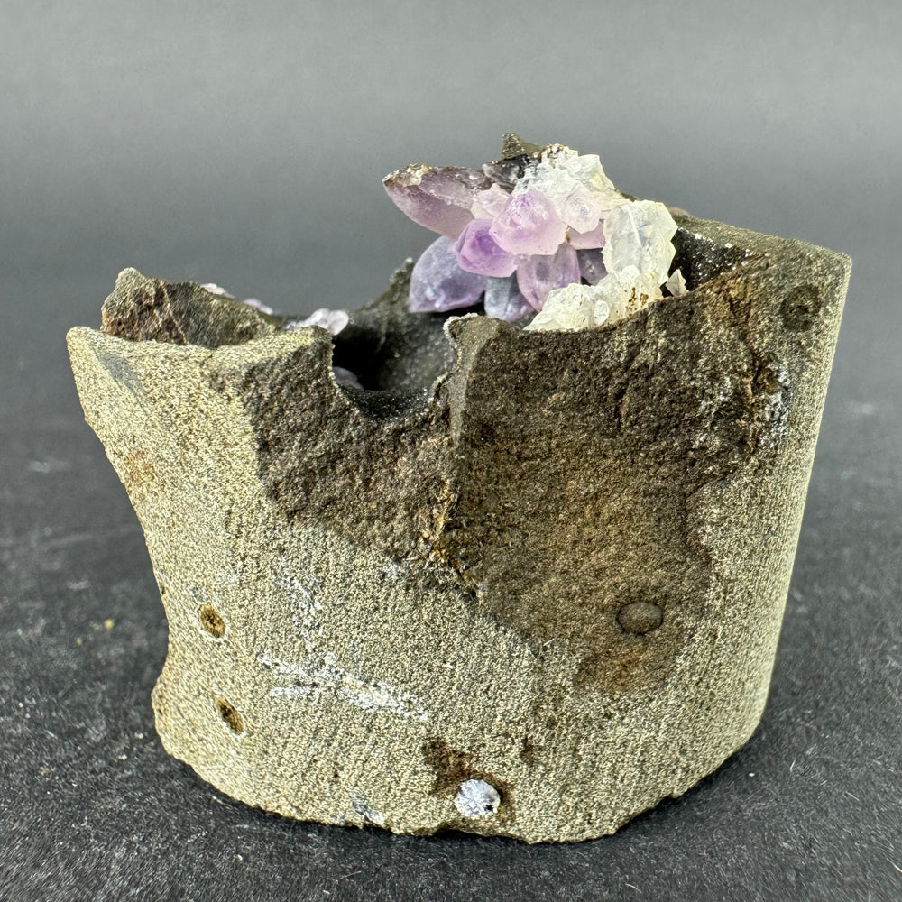 Amethyst with Calcite