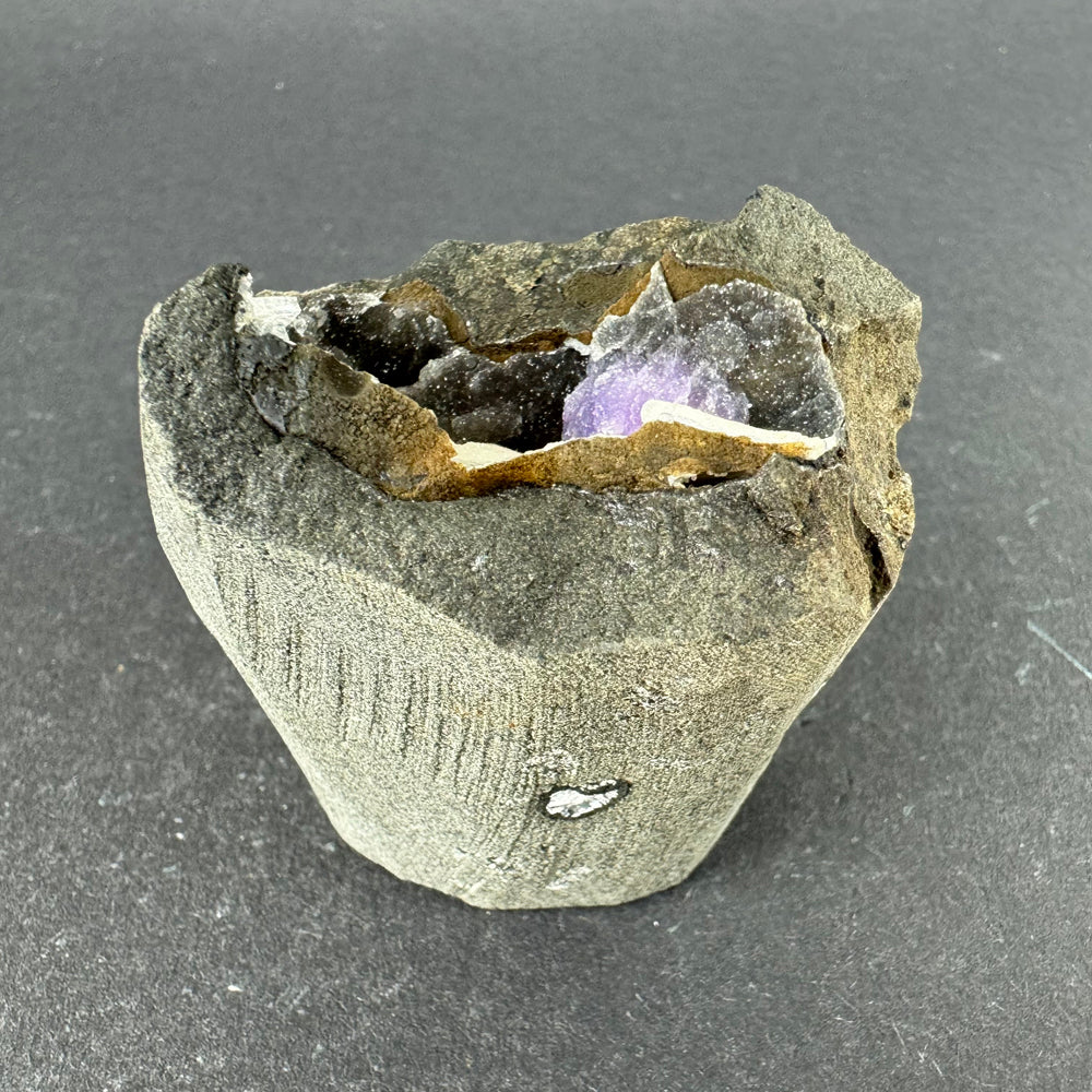 Amethyst with Calcite and Chalcedony