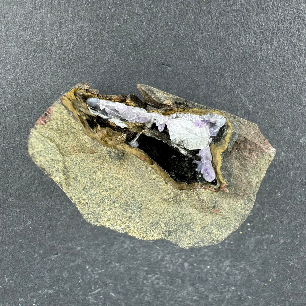 Amethyst with Calcite