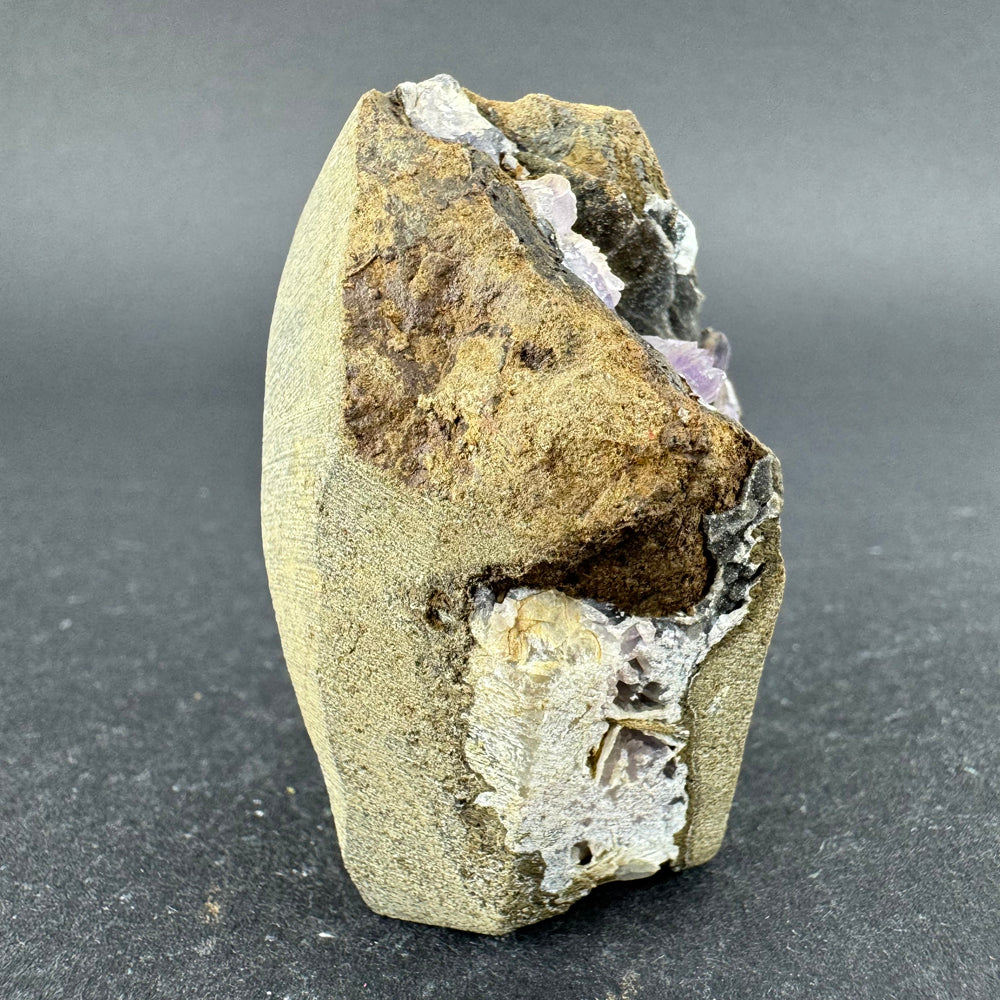 Amethyst with Calcite