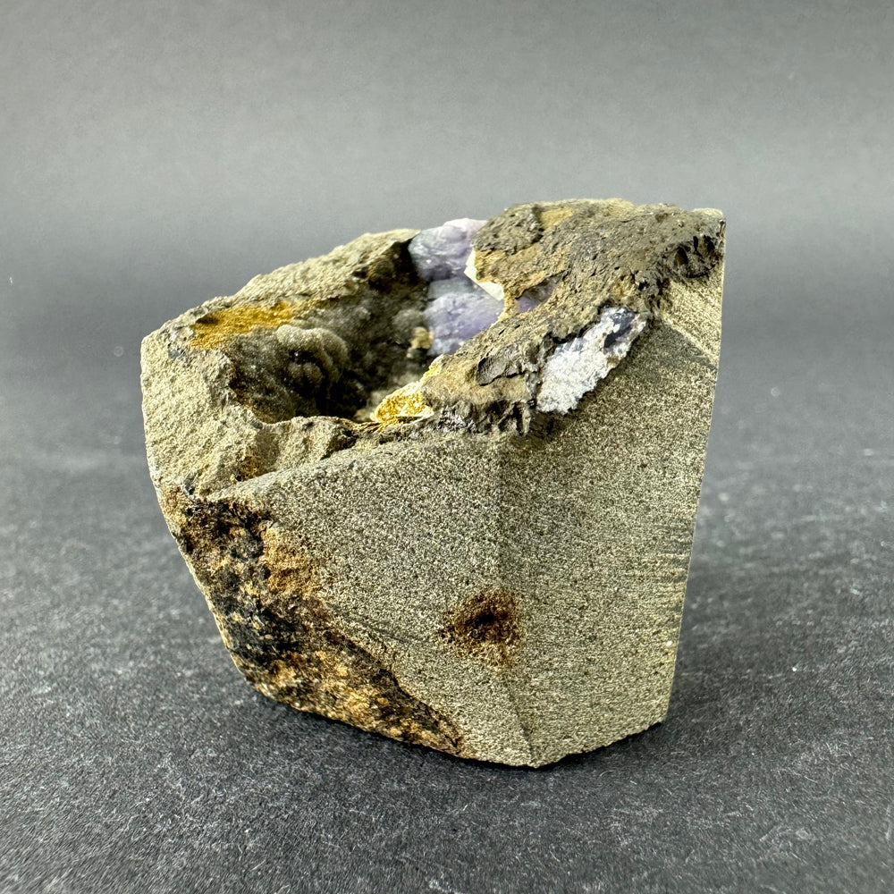 Amethyst with Baryte and Calcite