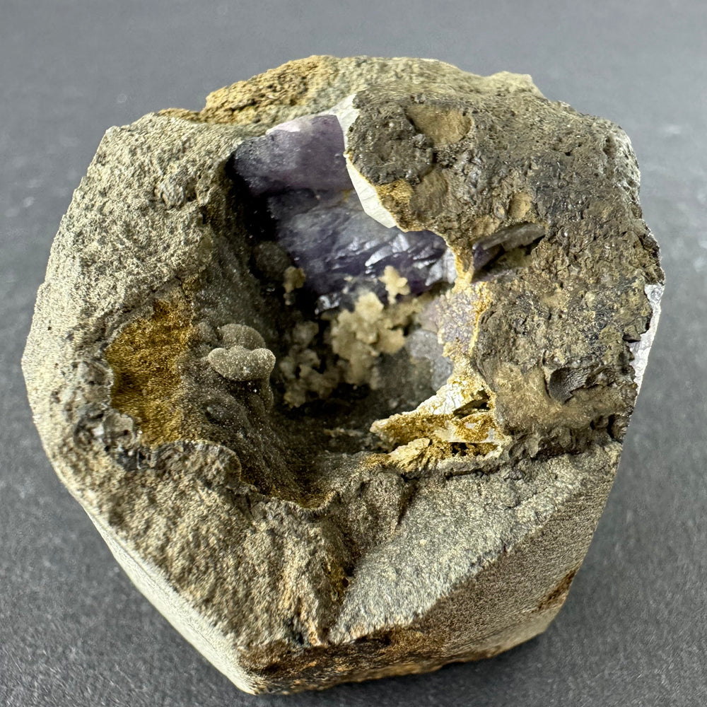 Amethyst with Baryte and Calcite