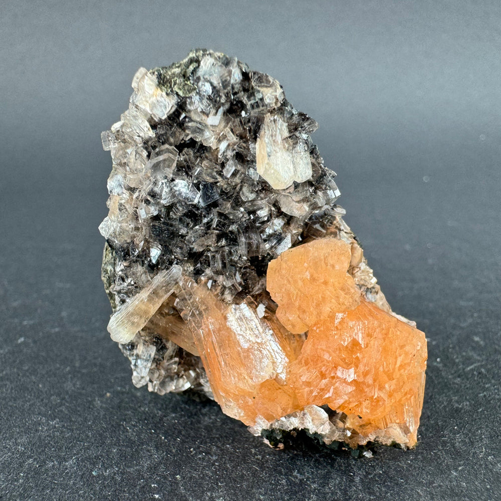 Black Chalcedony with Stilbite