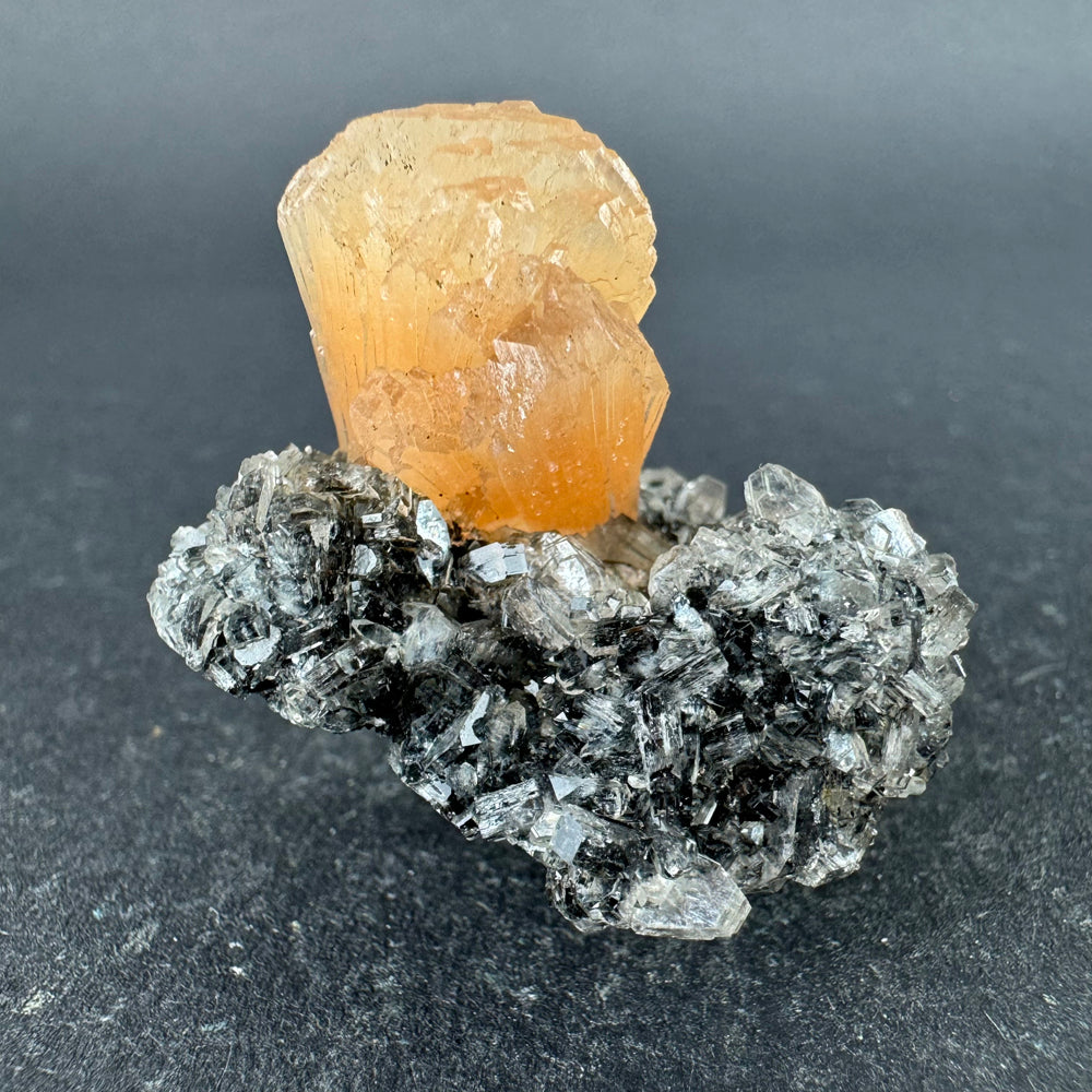 Black Chalcedony with Stilbite