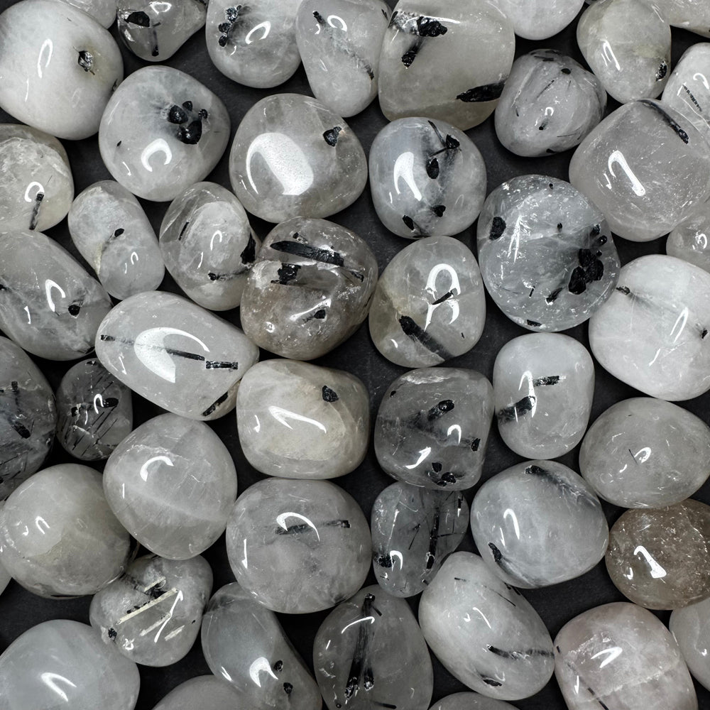 Tourmaline Quartz tumbled stone
