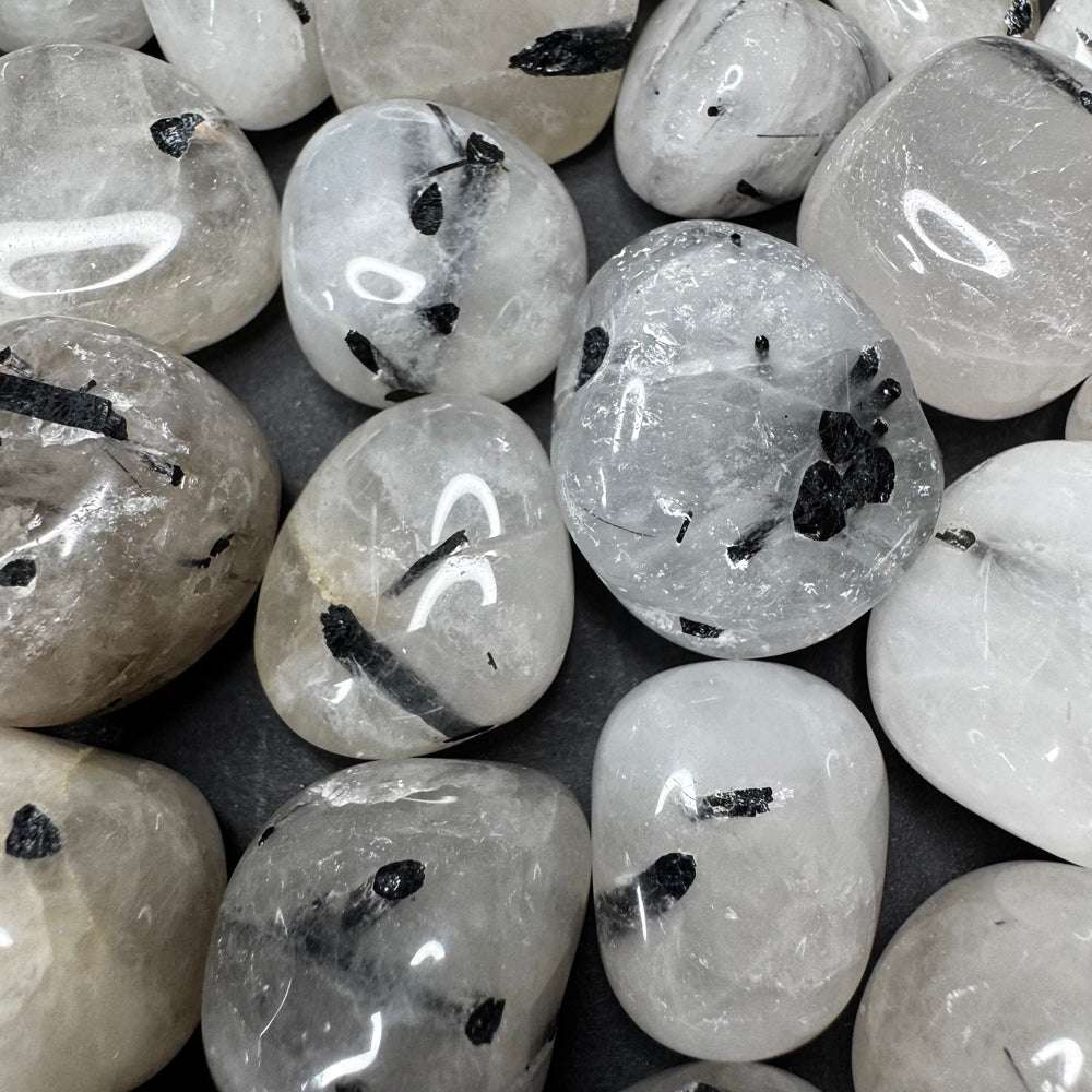Tourmaline Quartz tumbled stone