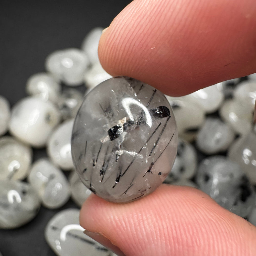 Tourmaline Quartz tumbled stone